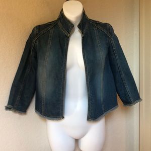 Ellen Tracy 3/4 sleeve denim jacket
